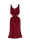 Solid Color Soft Furry Knitted Dress