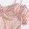 Front Buckle Lace Slip Dress with Panties