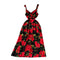 Ruffled Floral Printed Chiffon Dress