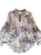 Floral Printed Loose-fit Chiffon Blouse
