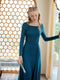 Elegant Slim-fitting Cavy Knitted Dress