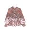 Chinese Style Ruffled Bubble Sleeve Blouse