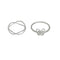 3d Butterfly&Knotted Rings Set