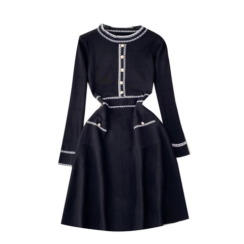 French Style Elegant Knitted Dress