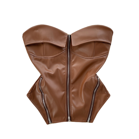 Niche Zipped Strapless Camisole Top