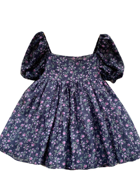 Puffy Sleeve Floral Doll Dress
