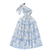 Fairy Slant Neckline Printed Dress