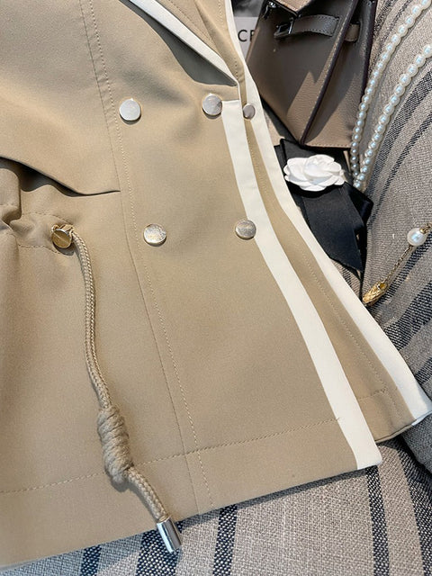 Korean Style Double-breasted Trench Coat