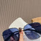 Oversized Transparent Blue Sunglasses