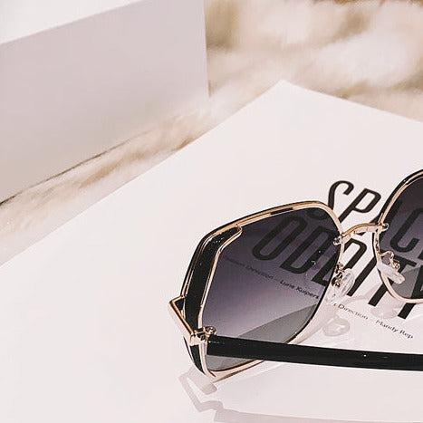 Unisex Glitter Metal Polarized Sunglasses