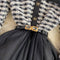 Plaid Knitted A-line Mesh Dress