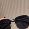 Oversized Transparent Blue Sunglasses