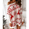 Christmas Jacquard Loose-fitting Knitted Dress