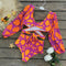 Long-sleeve Floral Swimwear&Split Skirt