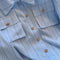 Vintage Lapel Blue Stripe Shirt