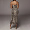 V-neck Snake Printed Slip Dress