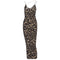 V-neck Snake Printed Slip Dress