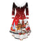 Christmas Faux Plush V-Neck Gown Dress