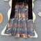 Vintage Jacquard Patchwork Velvet Dress