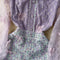 Elegant Mesh Tweed Patchwork Dress