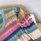 Rainbow Striped Round Neck Knitwear