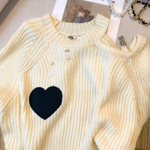 Unique Design Hollowed Embroidery Sweater