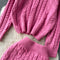 Twisted Sweater&Fishtail Skirt 2Pcs
