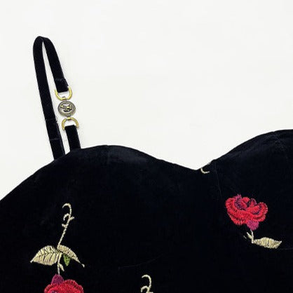 Vintage Rose Embroidery Slip Dress