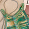 Chic Green Striped Knit Camisole