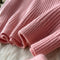 Round-collar Sweater&Trousers Knitted 2Pcs