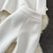 Niche Ruffled One-shoulder Top&Trousers 2Pcs
