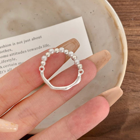 Crushed Silver Pearl Ring