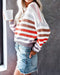 Loose-fit Colorful Striped Knitwear