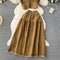 Sleeveless Jacket&Pleated Skirt Denim 2Pcs