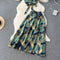 Lace-up Camisole&Slit Skirt 2Pcs
