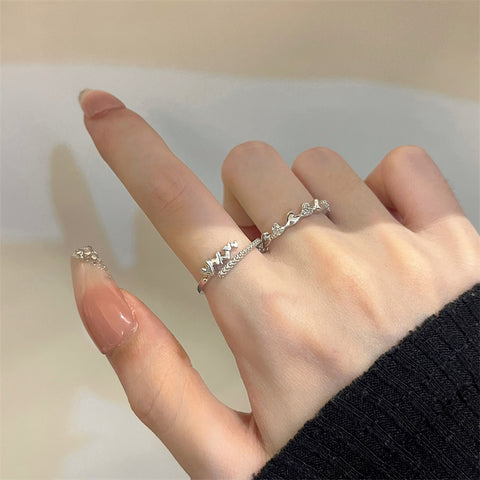 Openwork Heart-shaped Alloy Ring