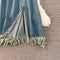 Vintage Fringed Denim Slip Dress