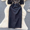 Elegant Patchwork Black Lace Dress