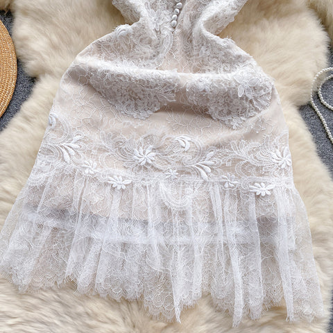Sweetie Crochet Slip Bottoming Dress