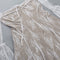 Lace-up Jacquard White Mesh Dress
