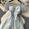 Vintage Eustoma Printed Princess Dress