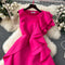 Niche Rose Red Ruffled Party Dress