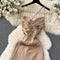 Premium Pleated Waist-slimming Slip Dress