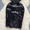 Sequined Mesh Halter Black Dress