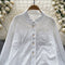 Japanese Style Embroidered White Shirt