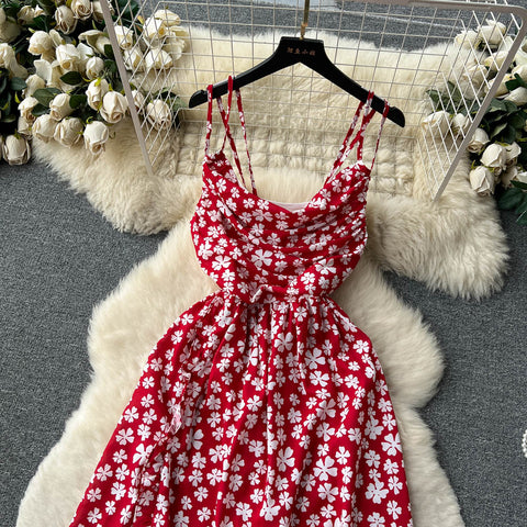 French Style Floral Slip Dress