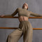 Midriff-baring Knitwear&Trousers 2Pcs