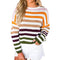 Loose-fit Colorful Striped Knitwear