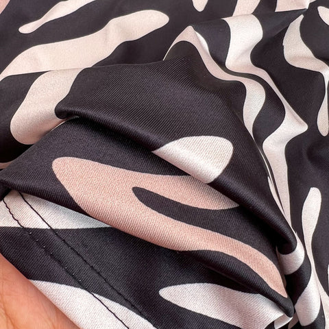 Zebra Printed Split Slip Dress