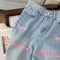 Embroidered Monogram Straight-leg Jeans